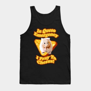 Golden Syrian Hamster Prays To Jesus Cheese Lover Tank Top